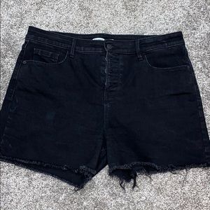 Old Navy black high waist jean shorts
